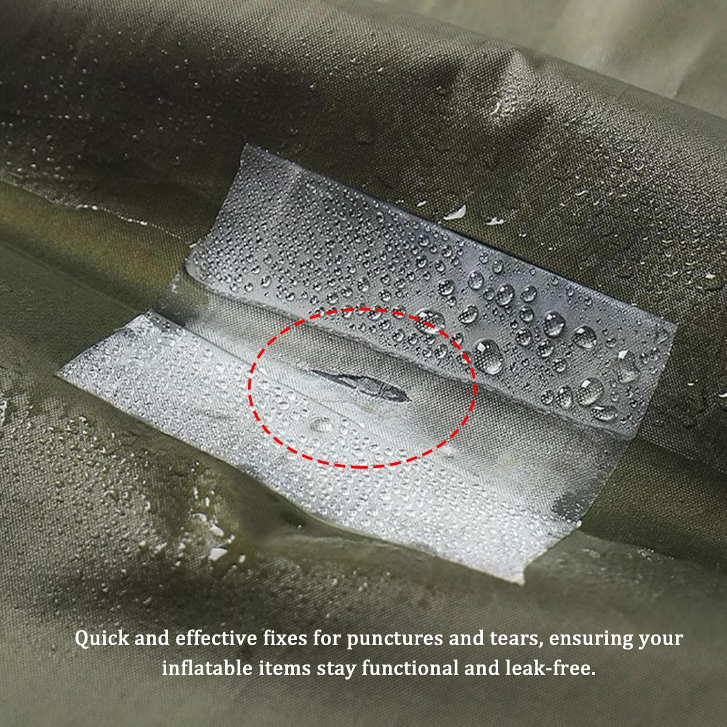 10Pcs TPU Pool Patch Repair Kit Waterproof Inflatable Patch Repair for Air Mattress, Bounce House, Tent, Canvas, Canopy, Swimming Pool, Pool Float, Tub Air Bed and Inflatable Toys - Clear image number 3