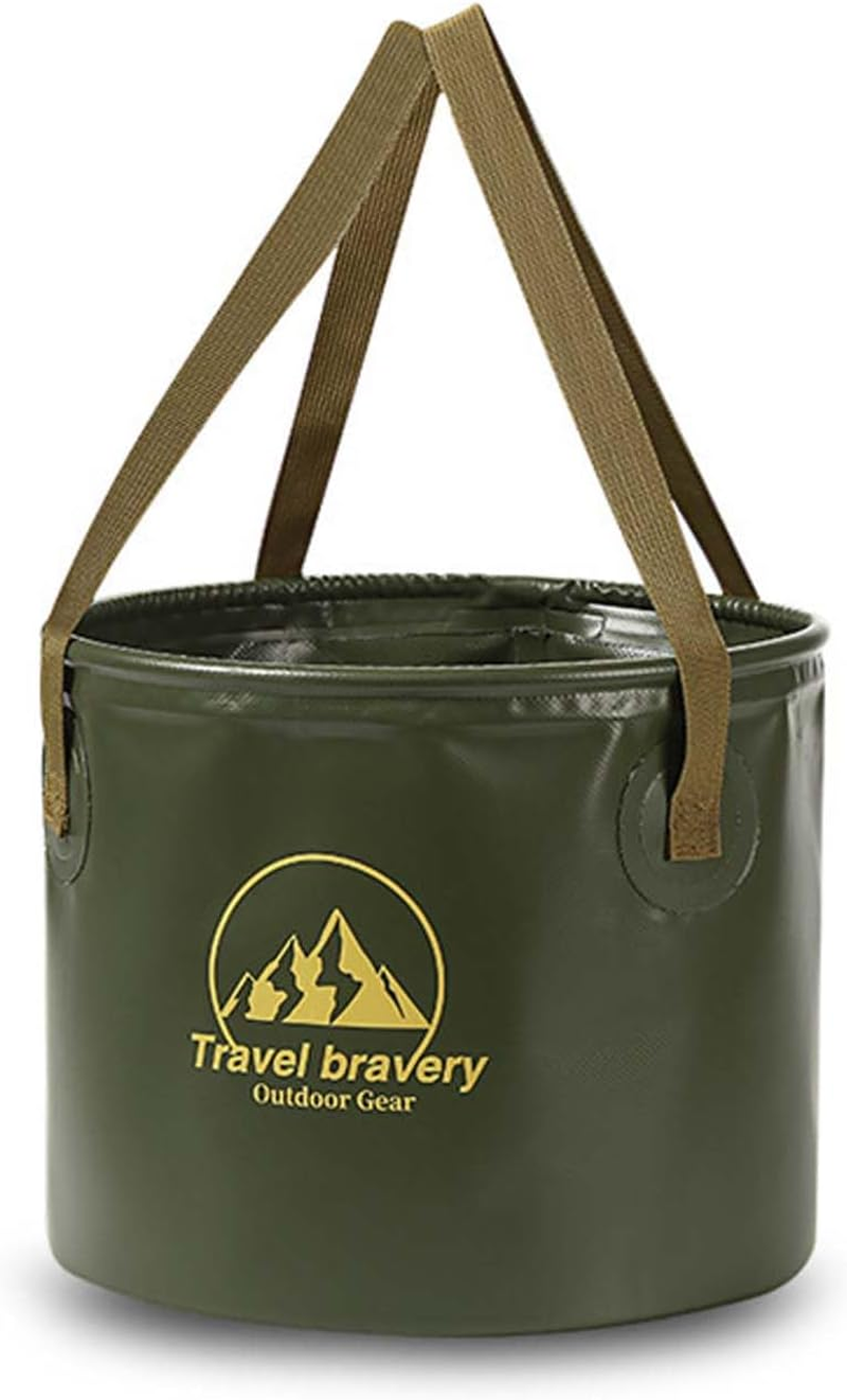Collapsible Bucket with Handle &ndash; 2.64 Gallon (10L) Folding Water Container for Camping, Fishing, Travel, & Gardening image number 3