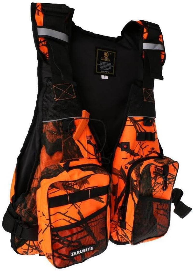 IOIUSKKU Versatile Universal Kayak Canoe Sailing Fishing Life Jacket Buoyancy Aid Adjustable and Secure Fit, Orange Camo image number 1