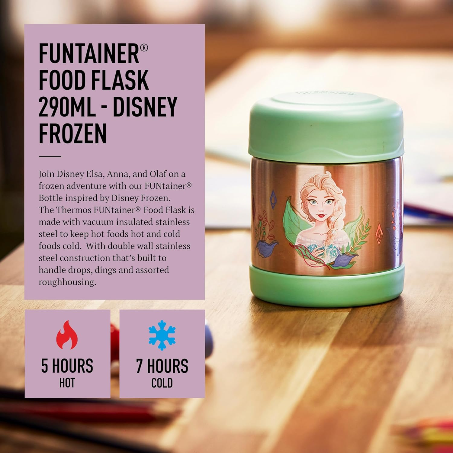 Thermos Funtainer Food Flask 290Ml &ndash; Disney Frozen - Frozen image number 2