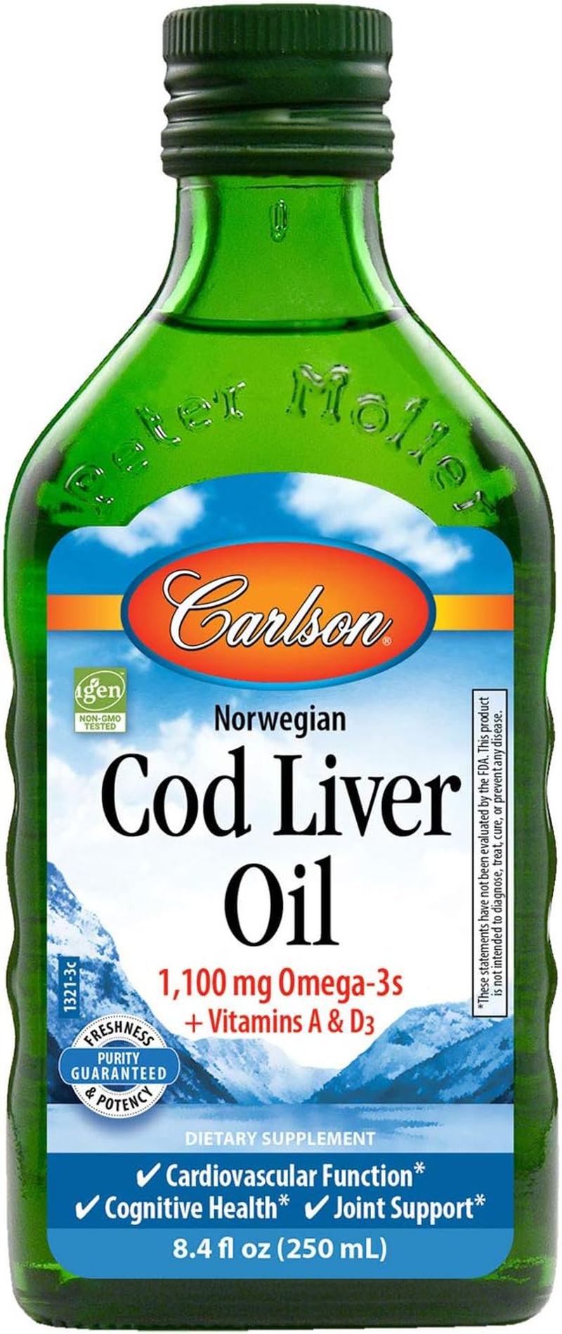 Carlson - Cod Liver Oil, 1100 Mg Omega-3S, Norwegian, Sustainably Sourced, Unflavored, 250 Ml image number 3