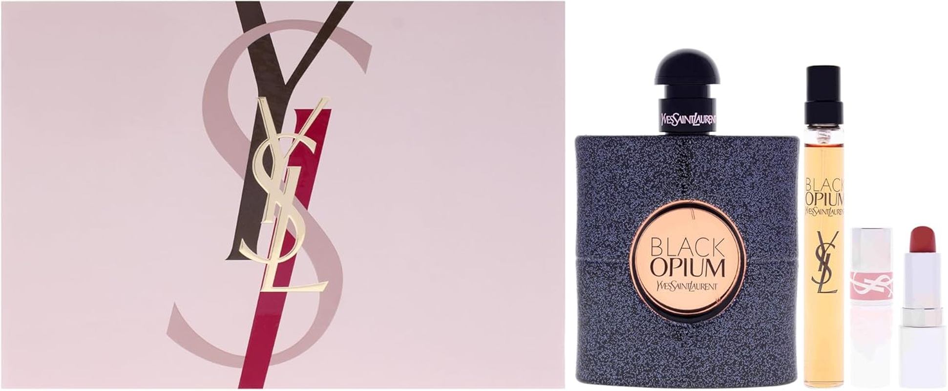 Black Opium by Yves Saint Laurent for Women - 3 Pc Gift Set 3Oz EDP Spray, 0.33Oz EDP Spray (Mini), 0.04Oz Rouge Pur Couture Lipstick - Nu Muse image number 6