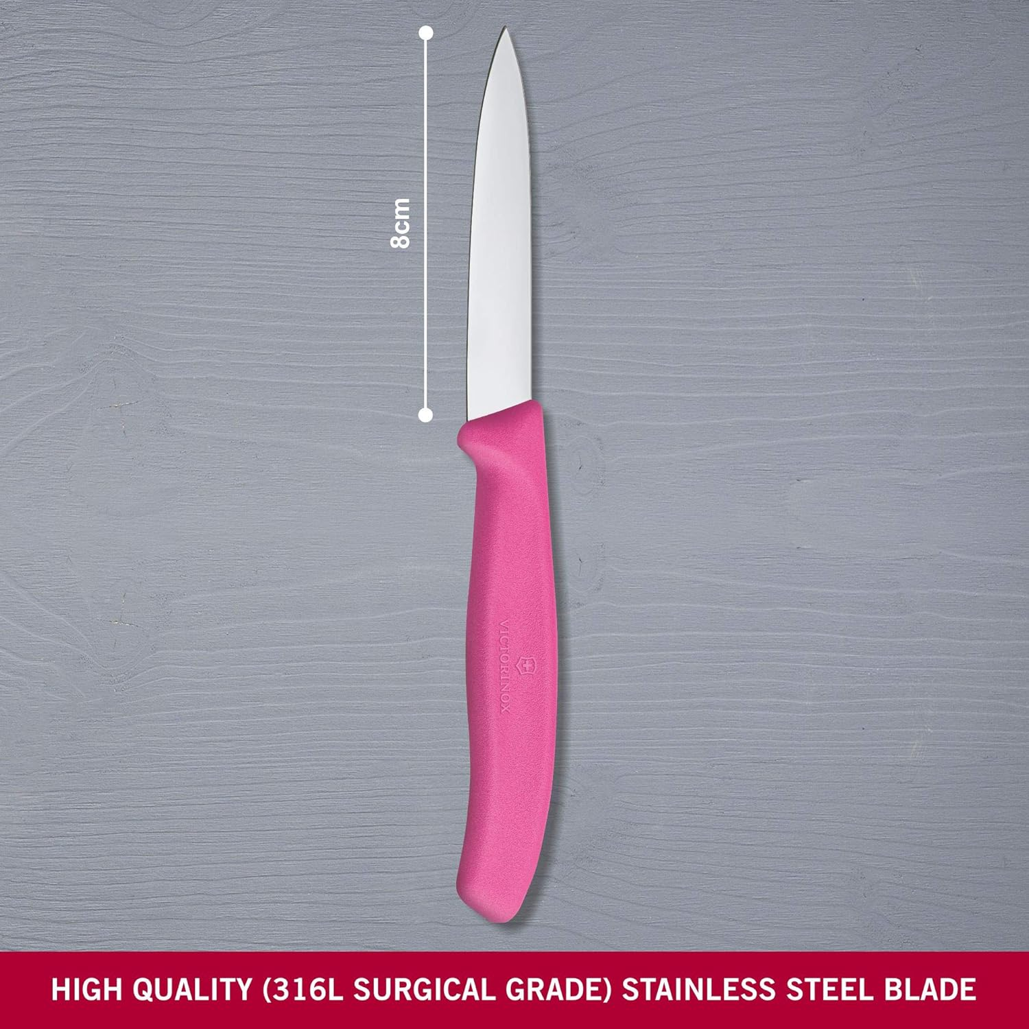 Victorinox Pointed Tip Paring Knife, Pink, 8 Cm Blade Length image number 5