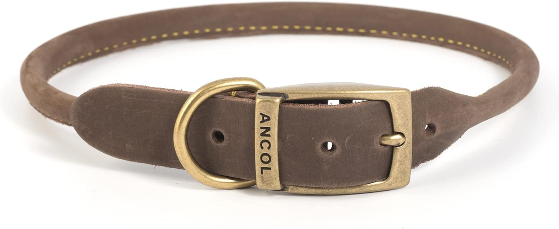 Ancol Timberwolf round Leather Collar
