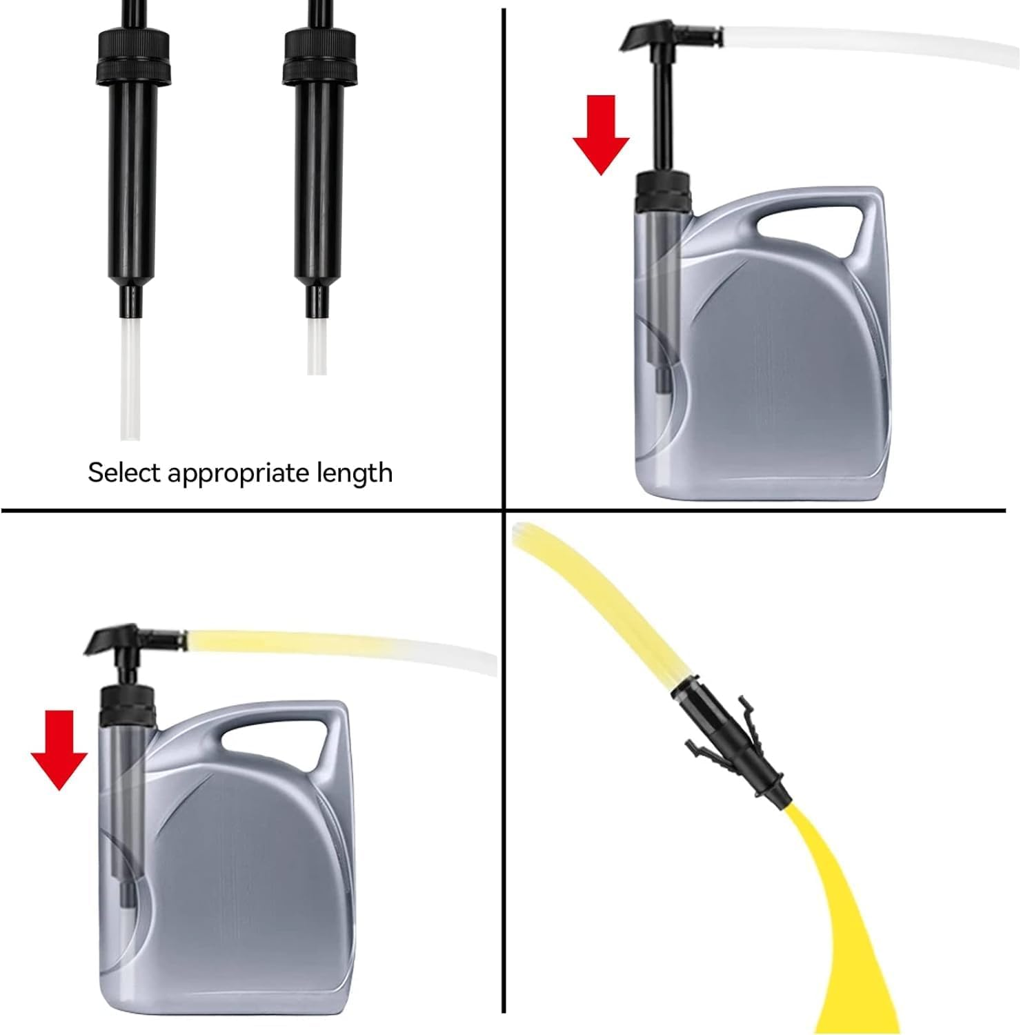 Gear Oil Pump for Gallon Bottles and Quart Bottle, 1Pc Lubricating Oil Fluid Transfer Pump, Lubricant Fluid Transfer Pump, Transmission Fluid Pump, Portable Extra Long Hose Liquid Pump Transfer Pump image number 2