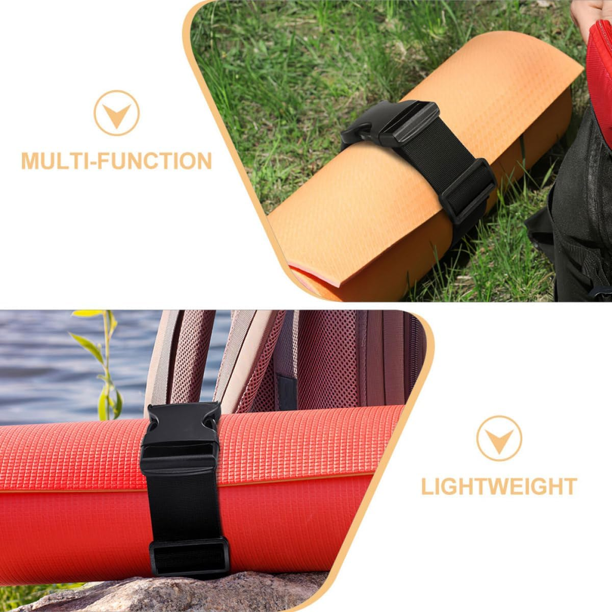 SECFOU 2Pcs Adjustable Nylon Buckle Straps Lightweight Outdoor Luggage Tie down Bands Portable Travel Belt for Backpack Camping and Hiking Gear Secure Attachment image number 3