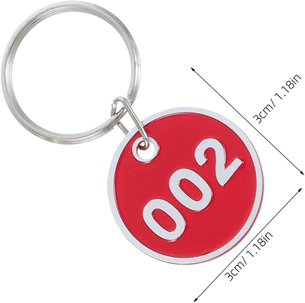 NUOBESTY 100Pcs Tags Aluminum Alloy Metal Luggage Identification Tags Keychain for Sauna Hotels Dormitories Gym Lockers and Travel Suitcases image number 4