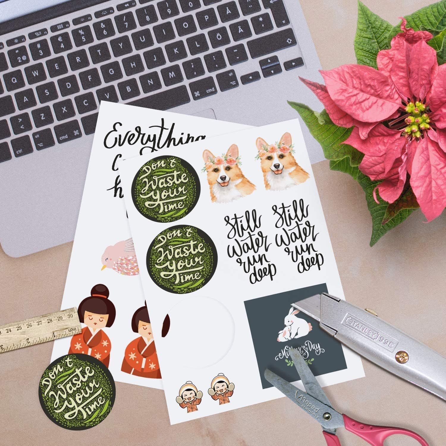 KOALA Inkjet Self Adhesive/Sticky Back White Glossy Photo Paper, Label Printing Paper, A4, 100 Sheets image number 3