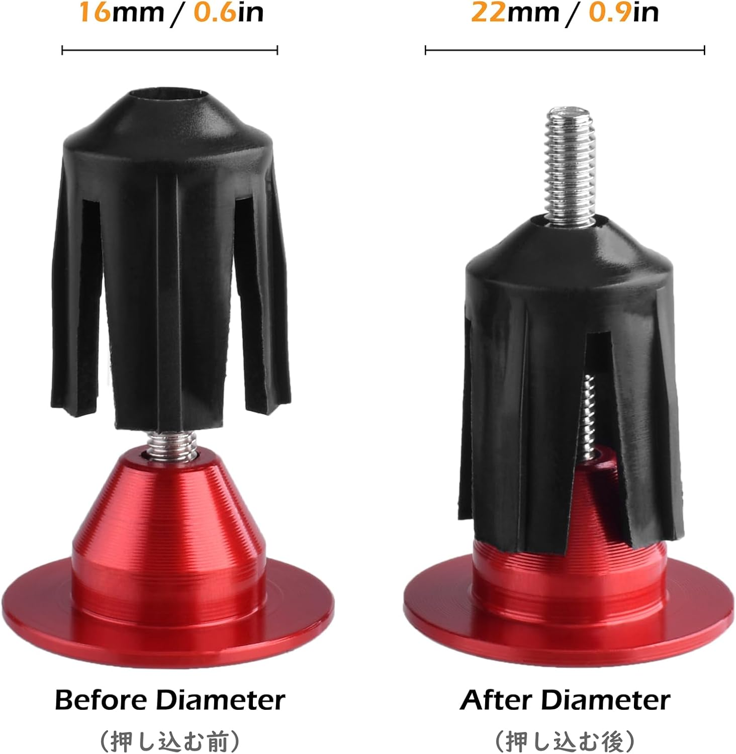 TRIWONDER Bicycle Bar End Plugs Aluminum Handlebar Caps Bike Handlebar Grips for Most Mountain Bike Road Bike image number 4