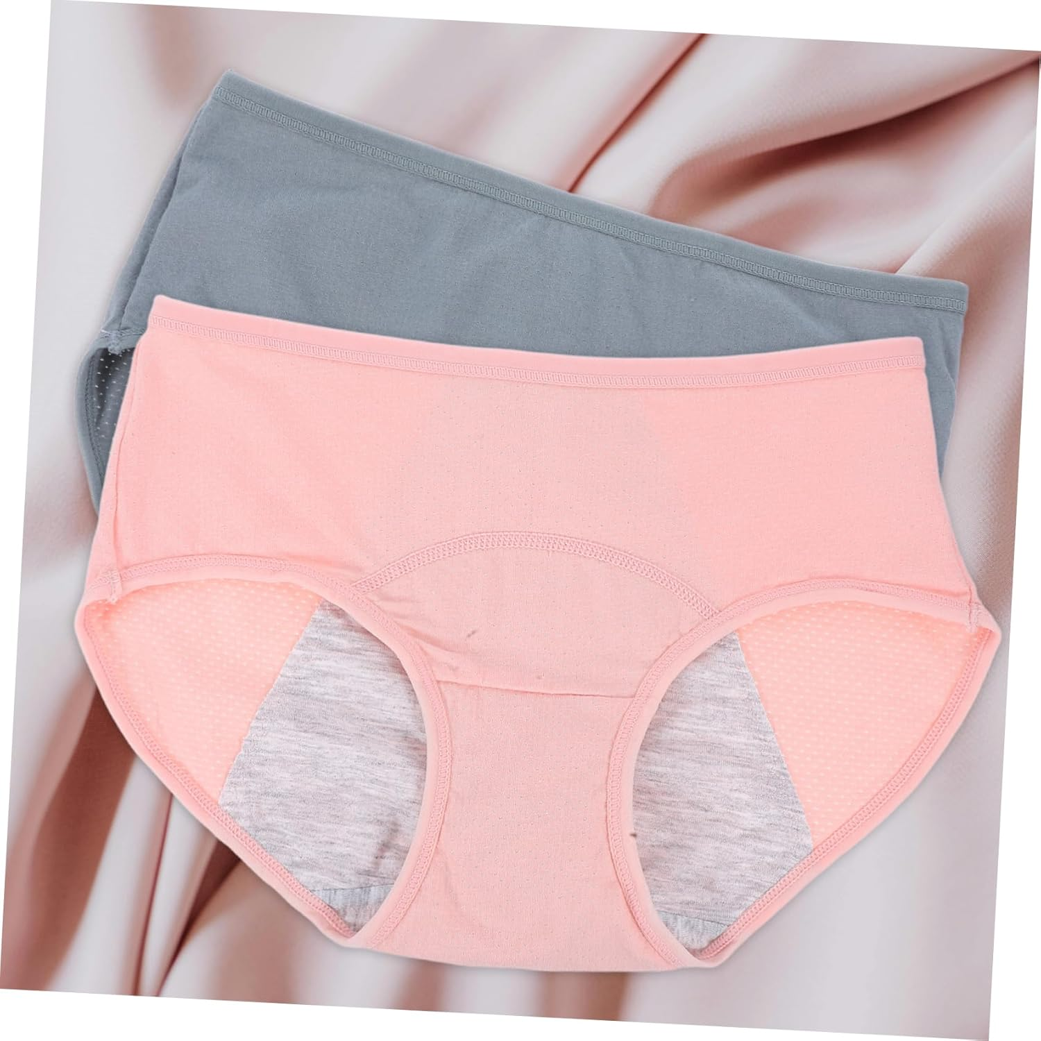 Leak Period Underwear for Women Soft Cotton Breathable Briefs Comfortable Hipster Style Leak Resistant Protection for Heavy Flow Days image number 5