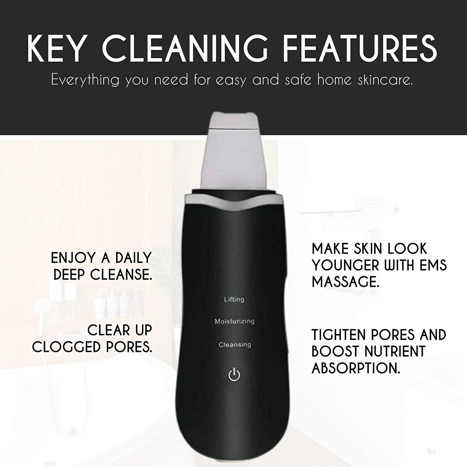 The Original Electric Skin Scrubber - Blackhead Remover - Comedone Extractor - Pore Cleaner Removal Kit - Facial Skin Exfoliator - Facial Lifting Tool