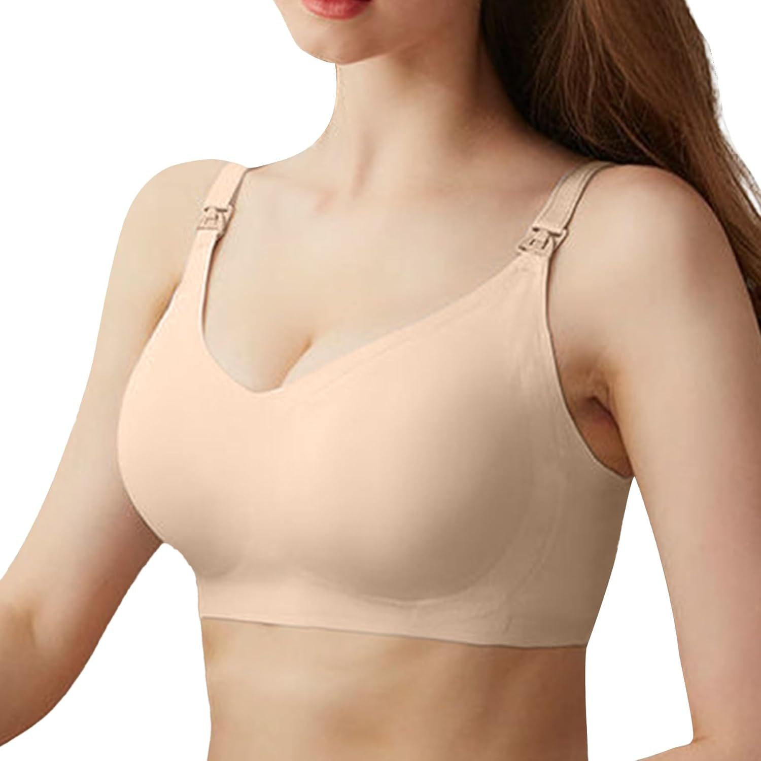 Dress Cici Wirefree Nursing Bras for Moms - Seamless Maternity Bra with Full Coverage & High Stretch