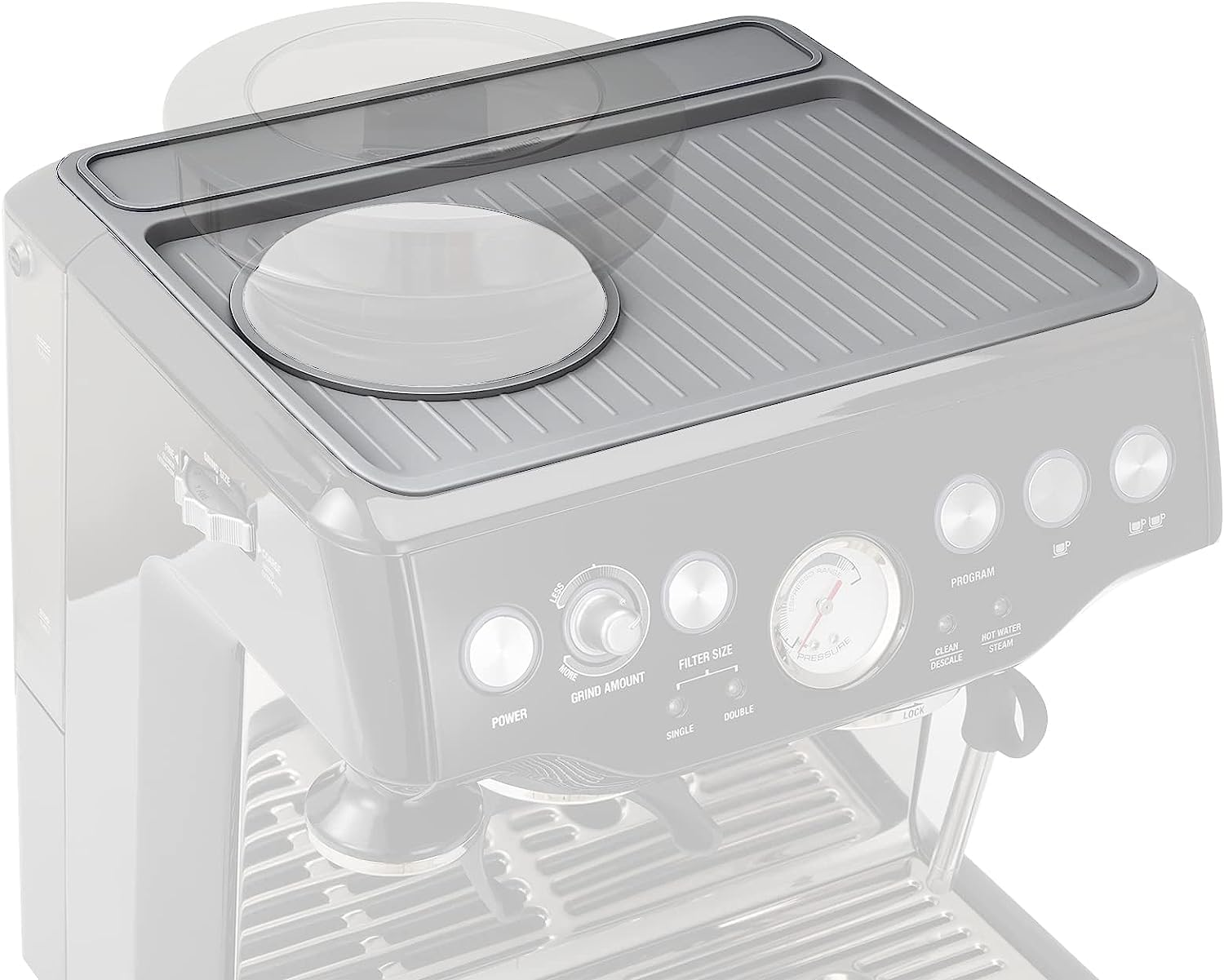 Silicone Coffee Machine Pad, Food-Grade Coffee Top Cover Mat Compatible with Breville 870/880 Coffee Machine, Waterproof Heat Resistant Non-Slip Silica Gel Pad Coffee Maker Accessory (Black)