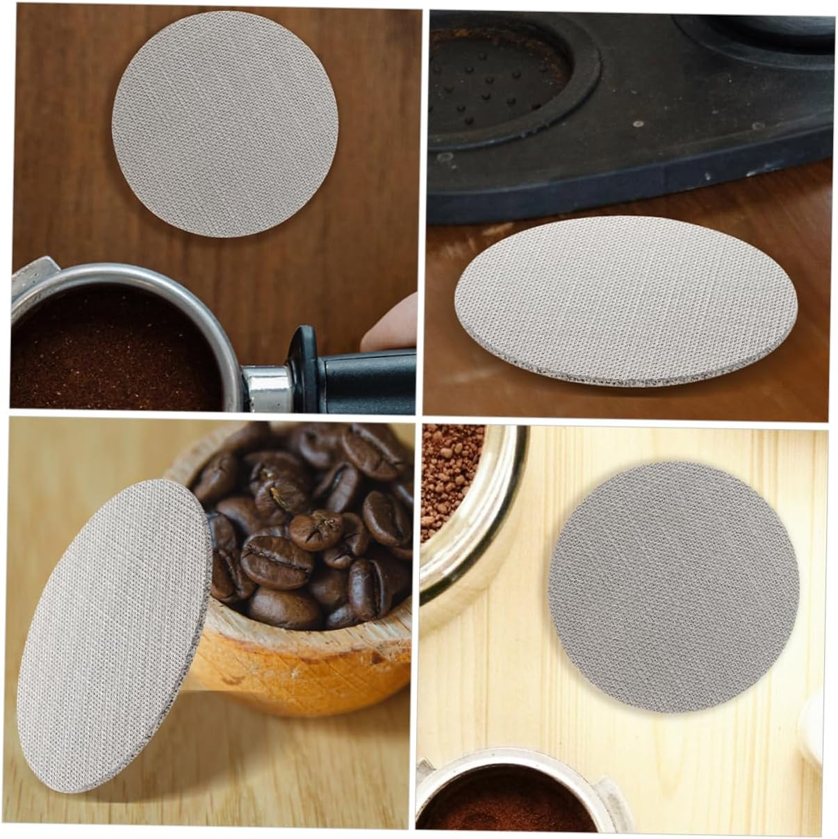 Homoyoyo Reusable Stainless Steel Screen for Espresso Machines Filter Mesh Easy to Clean and Install for Mellow and Tea Brewing image number 5