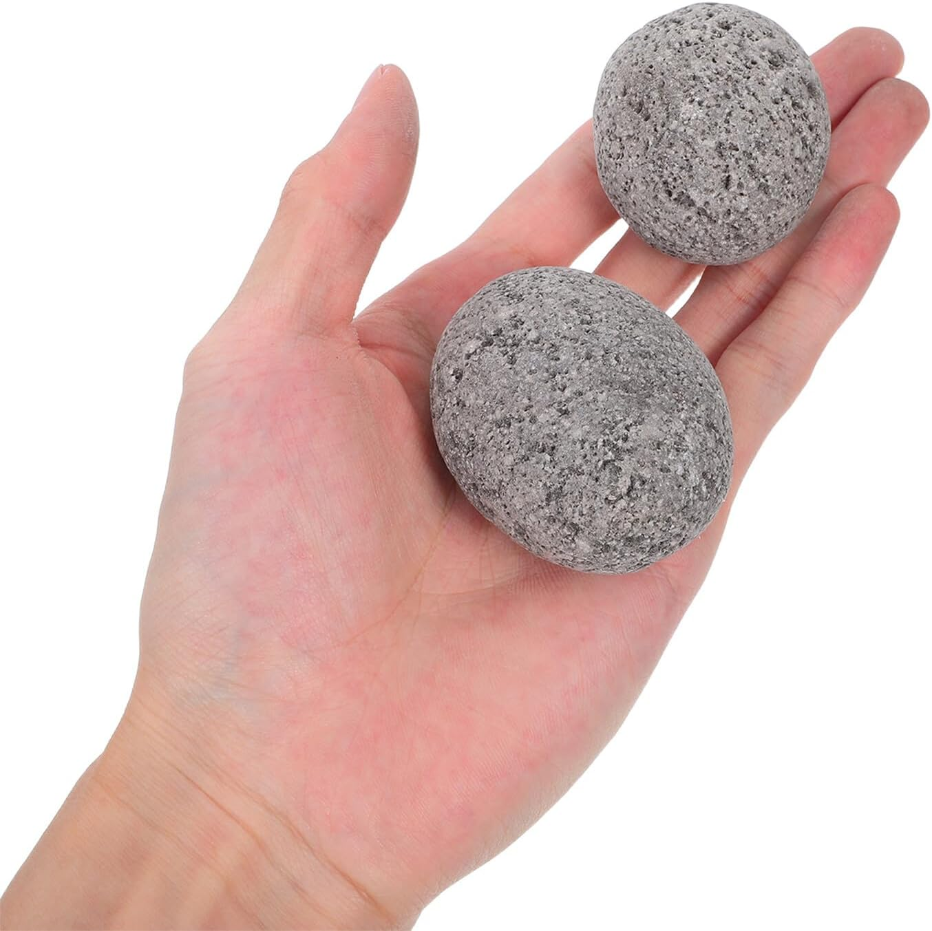 CHILDWEET Natural Volcanic Lava Rocks for Fire Pit 1Kg Pack 3-5Cm Reusable Fire Stones for Gas Grill Outdoor Fireplace and Patio Decoration image number 5