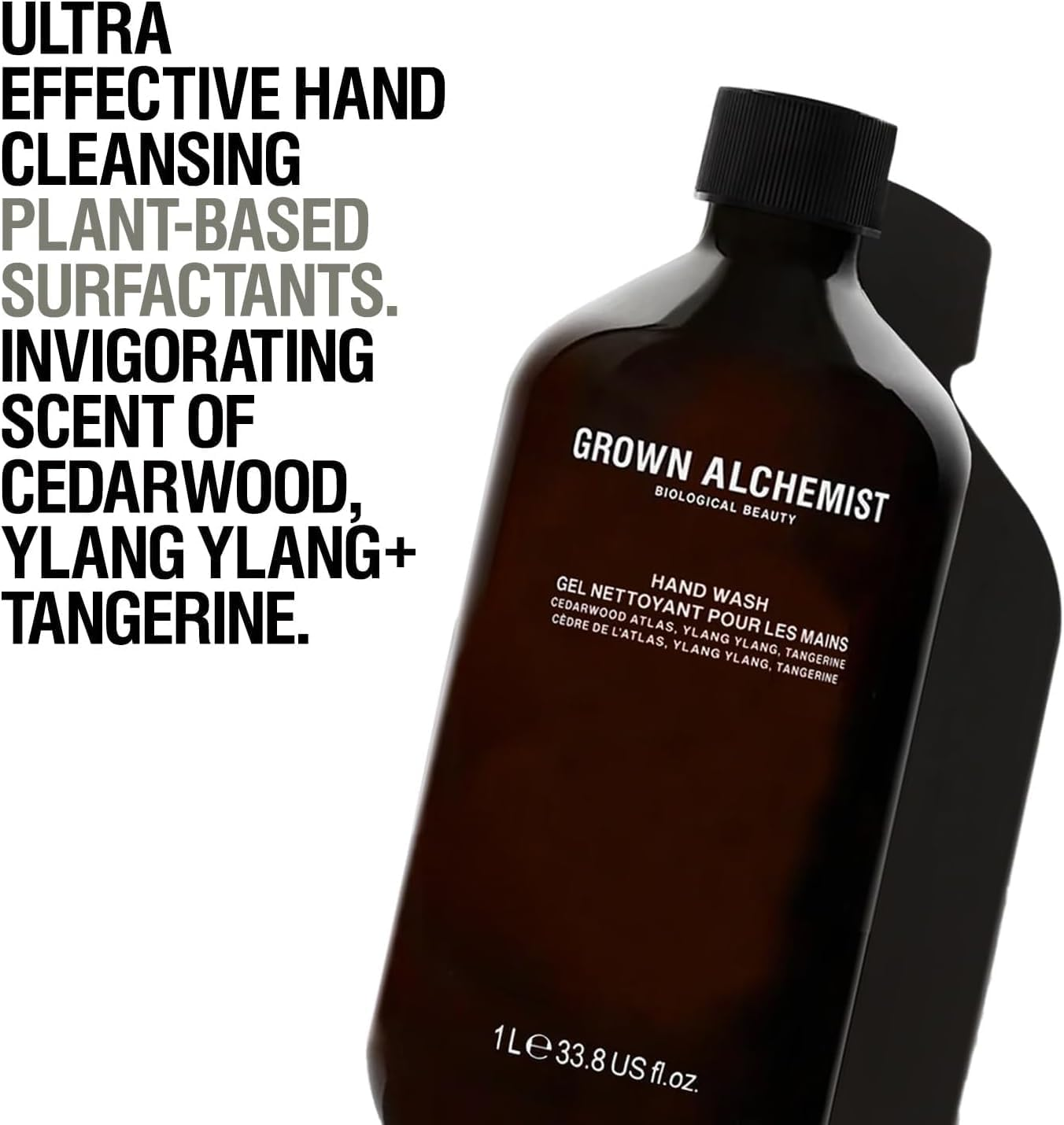 Grown Alchemist Hand Wash REFILL: Cedarwood Atlas, Ylang Ylang, Tangerine. Gentle Hand Wash That Hydrates and Cleanses Skin, 38.8 Ounce (1L) image number 3