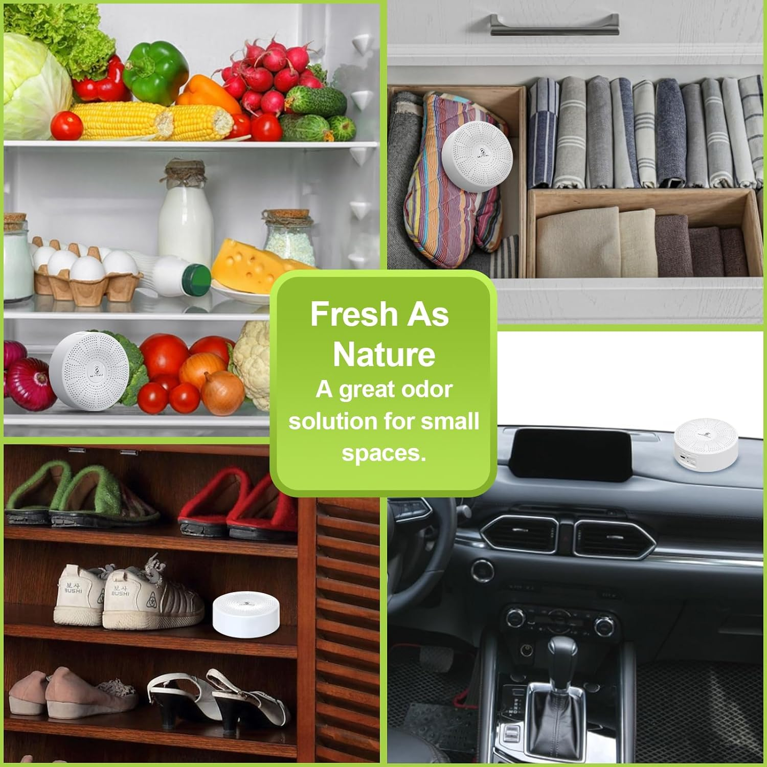 Ozone Odor Eliminator for Strong Odor,99% Odor Removal Machine for Home, Safe and Portable,Usb Charging Refrigerator Air Purifier, Perfect for Odor Elimination in Small Spaces(White) - Blue image number 2