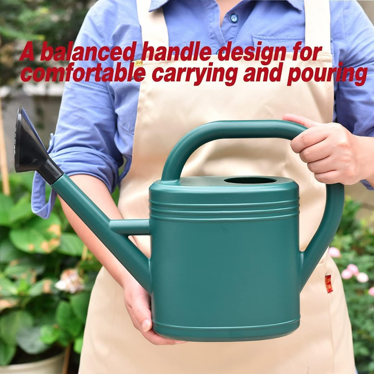 Watering Can for Indoor Plants, Garden Watering Cans Outdoor Plant House Flower, Watering Can Large Long Spout with Sprinkler Head (Grey, 5L) image number 2