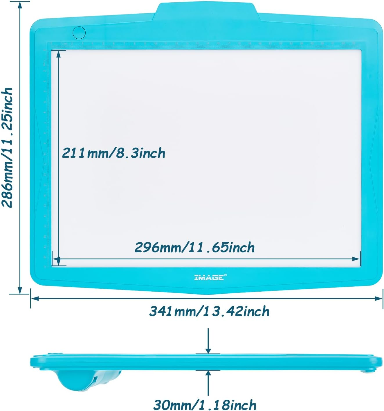 IMAGE A4 LED Artcraft Tracing Light Pad, Blue, 21X21X1Cm, ABS Material, Battery/Usb Powered, Light Box for Drawing, Sketching, Animation image number 4
