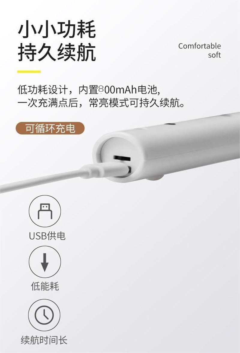 Motion Sensor Wall Light, 180Mm Rechargeable LED, Warm White 3000K, USB Charging, Magnetic Mount image number 1