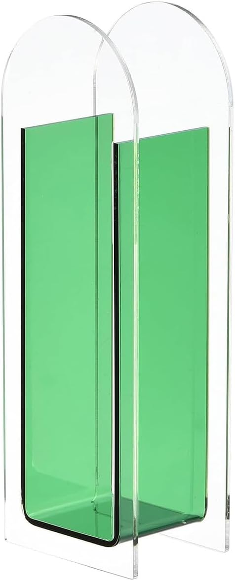 AIMALL Acrylic Transparent Vase for Flower Arrangement, Creative Colourful Desktop Decoration Fish Tank Style, for Dried or Fresh Flowers, 8.27In and 8.7In Home Ornament