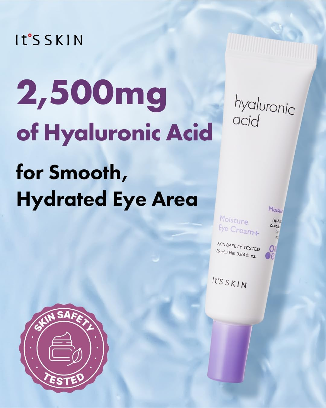 It'S SKIN Hyaluronic Acid Moisture Eye Cream + 0.84 Fl.Oz, Eye Treatment Moisturizer, Hydrating and Nourishing, Puffy Eyes & Dark Circles, Soothing & Revitalizing, Korean Skincare