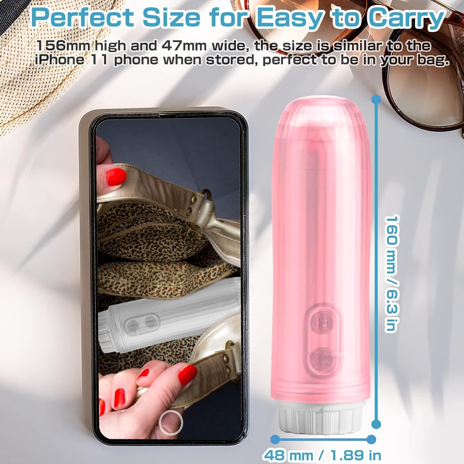 [2Nd Generation] Portable Bidet for Travel Bidet Sprayer for Toilet Electric Bidet Portable Bidet for Women, Bidet Handheld Bidet Sprayer, Portable Bidet for Men (Pink) image number 2