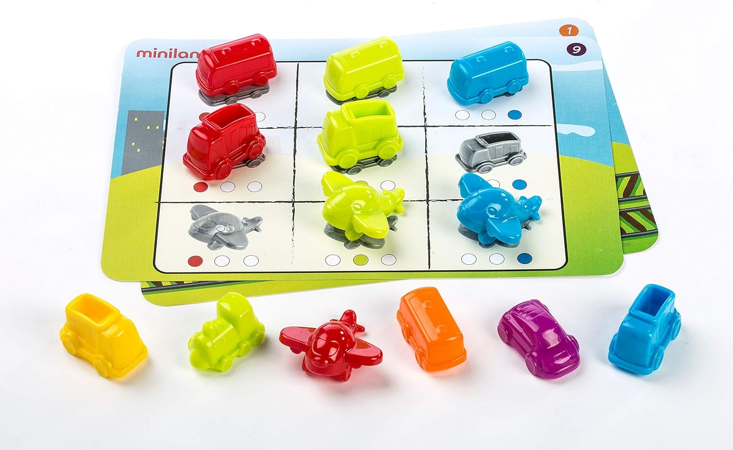 MINILAND 45340 Sort & Count Vehicles Mathematical Game image number 2