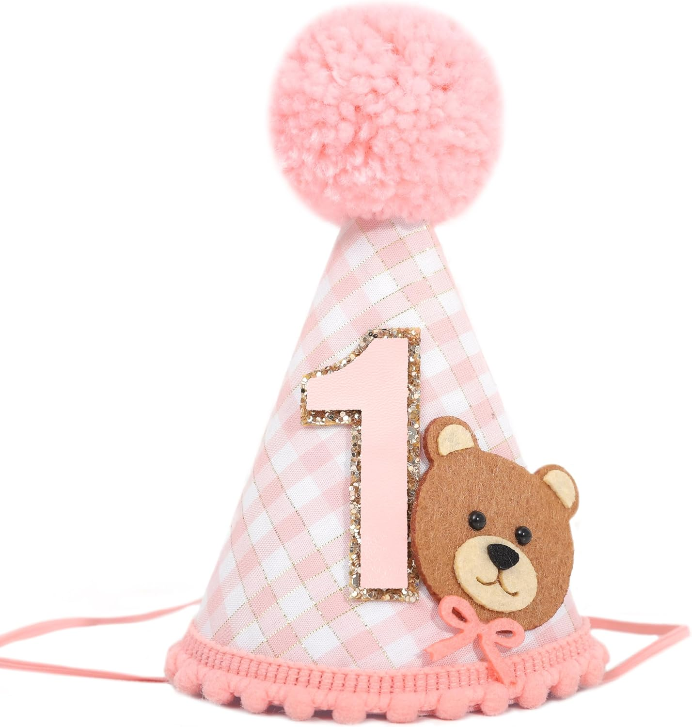 Bear 1St Birthday Hat for Girls/Boys - Bear First Birthday Decorations,Twins Baby One Birthday Hat,Twins Bear Shower