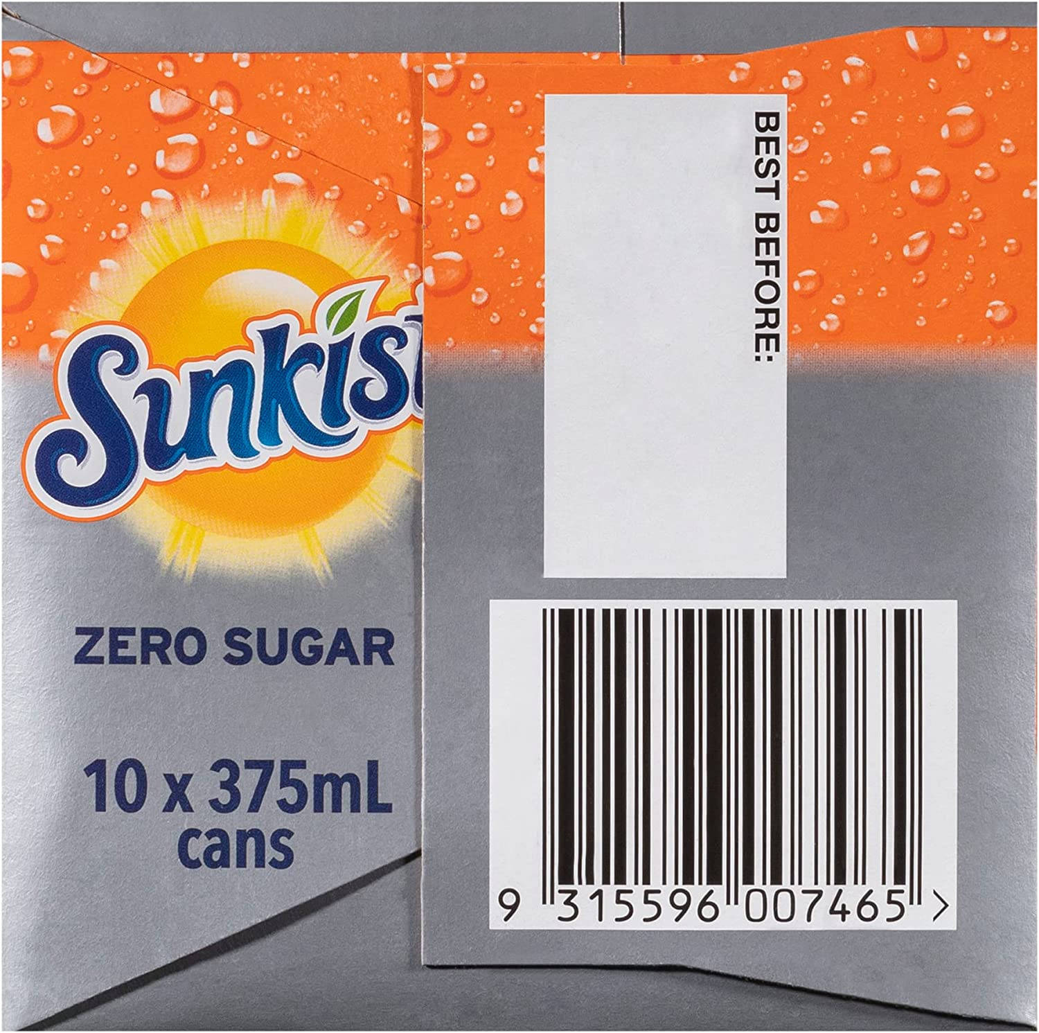 Sunkist Zero Sugar Soft Drink Can 375 Ml (Pack of 10) image number 4