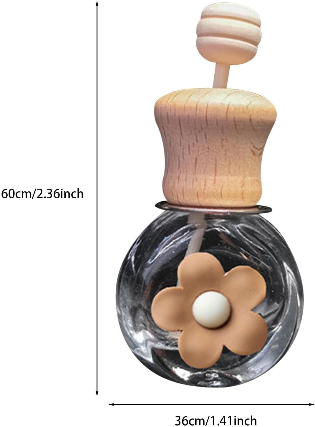 Car Diffuser Empty Bottle - Empty Essential Oil Diffuser Bottle with Cartoon Pattern,Refillable Aromatherapy Vials Clip Diffuser Vent Outlet Ornament Decoration Qincu-Au image number 4