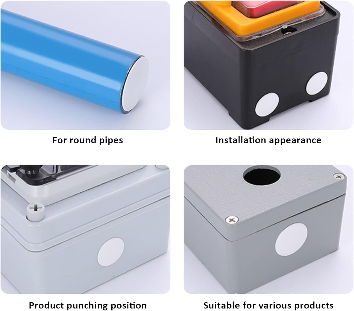 Ecsing 100PCS Hole Plugs White Plastic 10Mm Snap in Locking Hole Tube 10-10.5Mm Steel Furniture Fencing Post Pipe Insert End Caps for Cupboards Wardrobes Cabinets Funiture image number 1