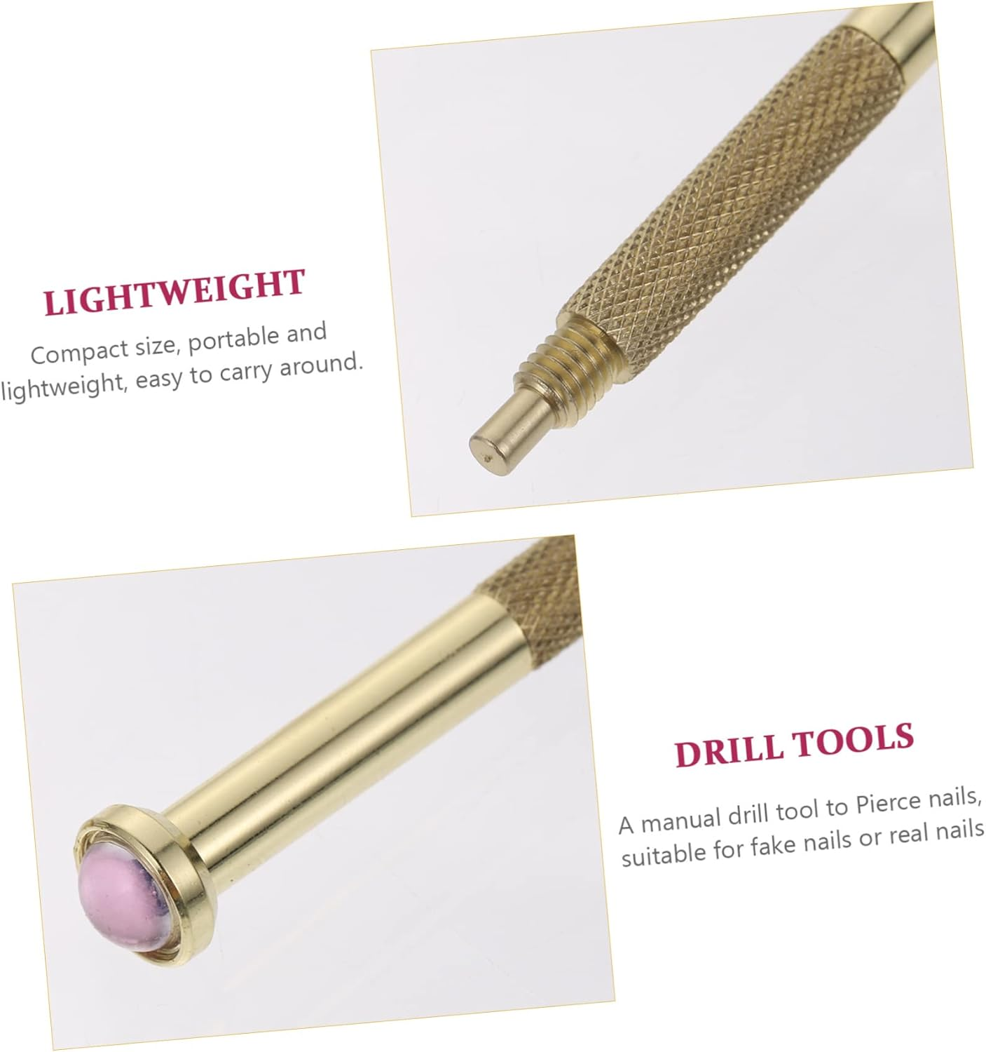 Beaupretty Nail Piercing Tool Set Charming Nail Charms Star Moon Pendant Includes One Random Color Manicure Diy image number 1