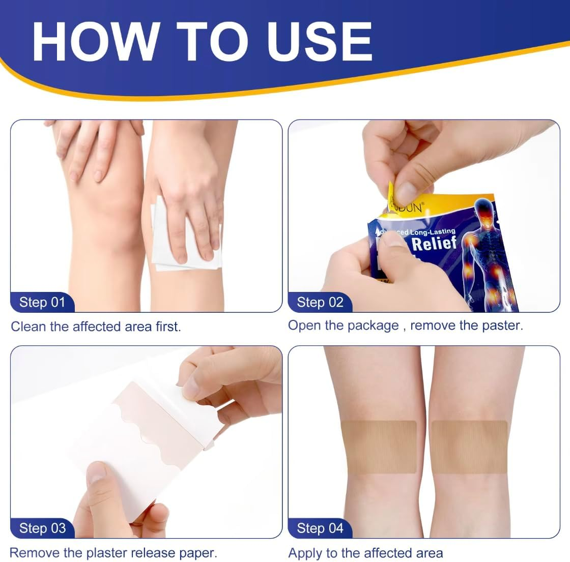 Pain Relief Patches 16Pc, Arthritis Herbal Heat Patches for Back Knee Neck Shoulder Muscle Soreness, Pain Relief Patche image number 5