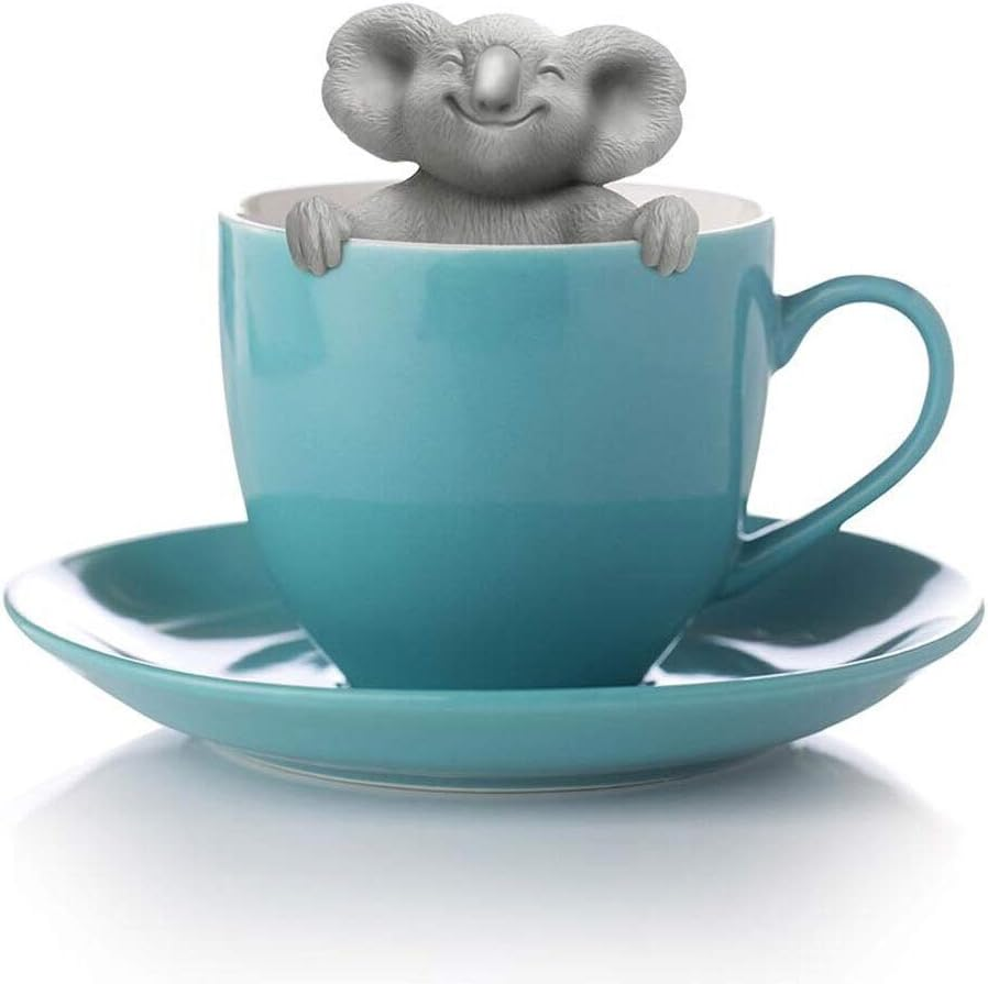 FRED Tea Infuser, Koala, 12X8X4.5Cm - Reusable Silicone Design, Hangs on Cup Rim, Fun Way to Brew Loose Leaf Tea at Home or Office image number 4