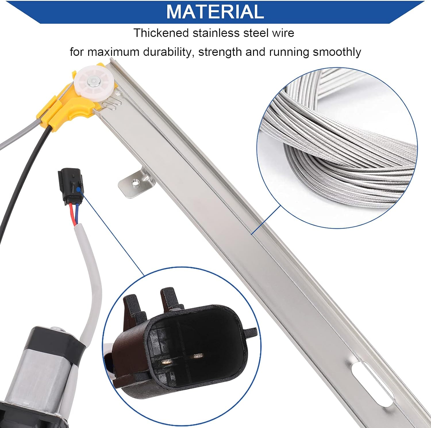 Obaee 748-569 Rear Left Driver Side Power Window Lift Regulator and Motor Assembly Compatible with Jeep Liberty KJ KK 2002-2006, Replace OE 68059647AB image number 1