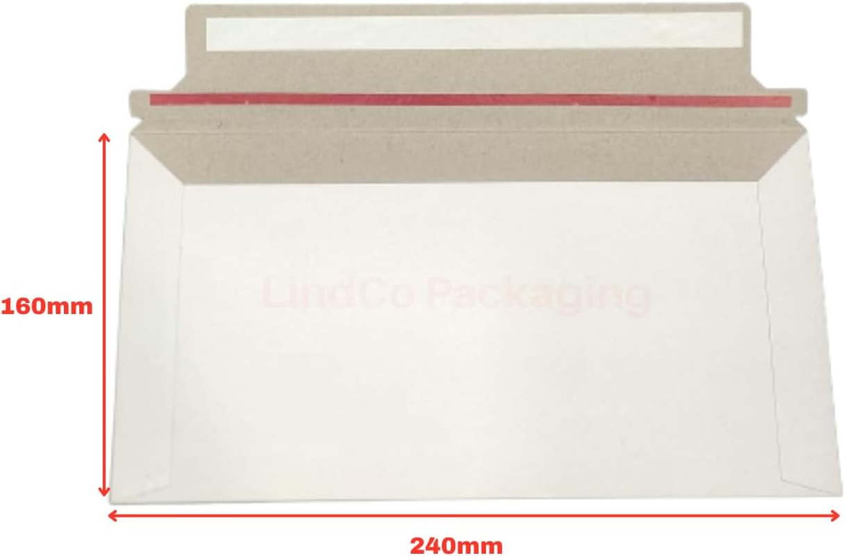 Cardboard Mailer Business Document Envelopes 01/C5 240X160Mm 300GSM (Pack of 50) image number 3