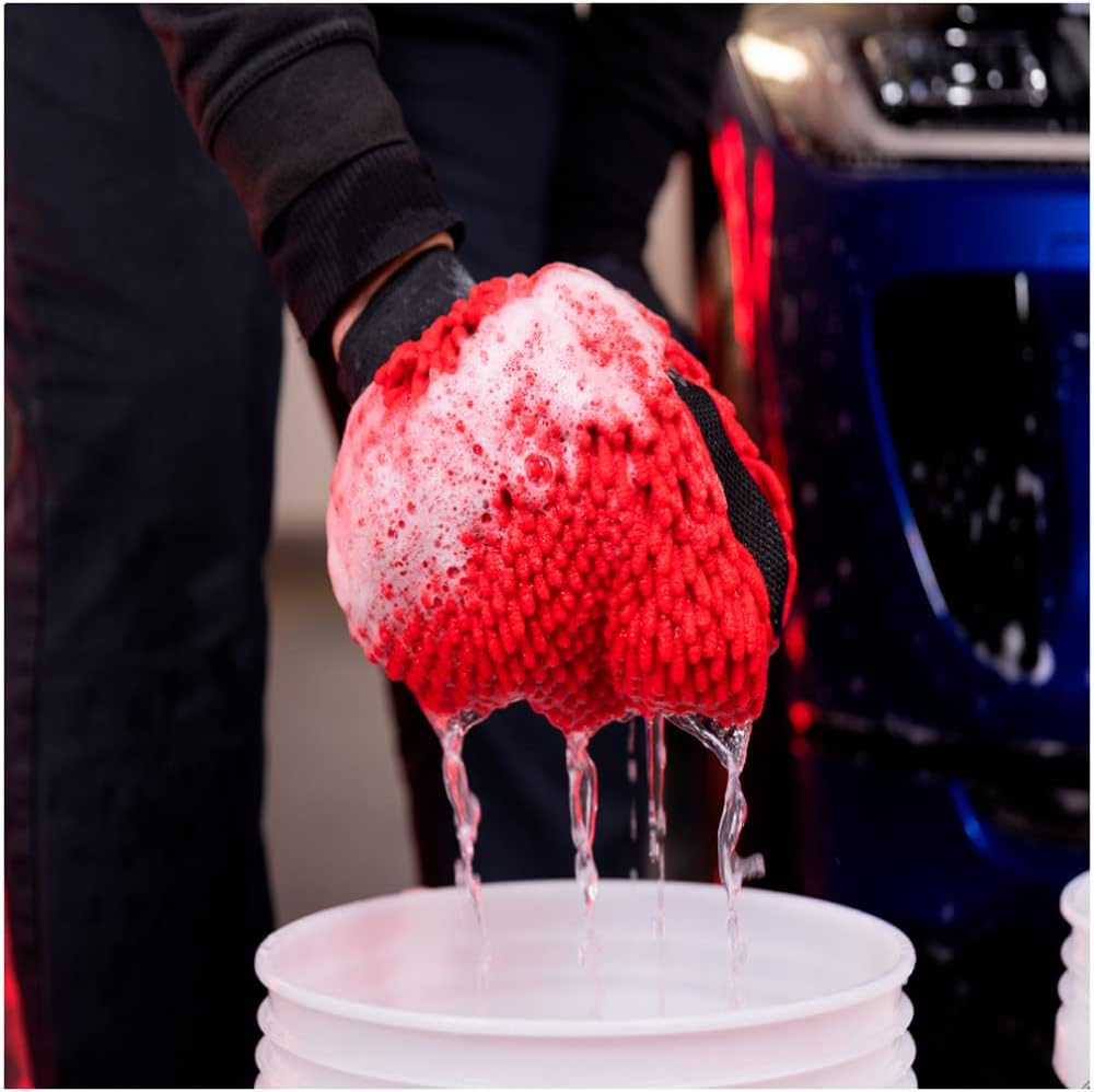 Autoglym Microfibre Noodle Wash Mitt - Mircrofibre Cleaning Mitt Specially Designed for a Quick, Streak-Free Finish on Car Paintwork and Glass, 20.30 X 2.00 Cms image number 2