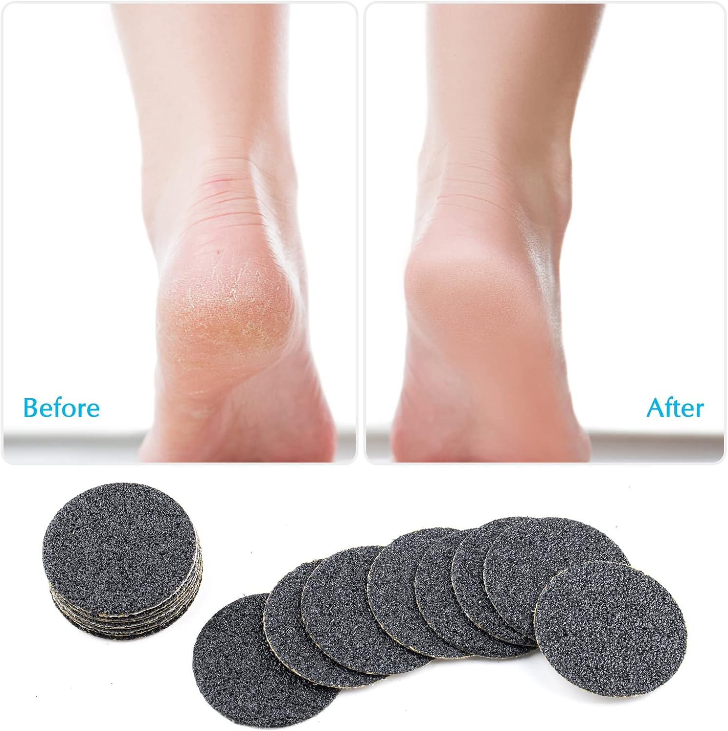BNG Foot File for Callus Remover, Pack of 50, Foot Sandpaper, Replacement Foot Files Pads with Electric Sanding Disc Shaft for Cracked Heels, Hard Dead Skin, Pedicure Set #80 image number 6