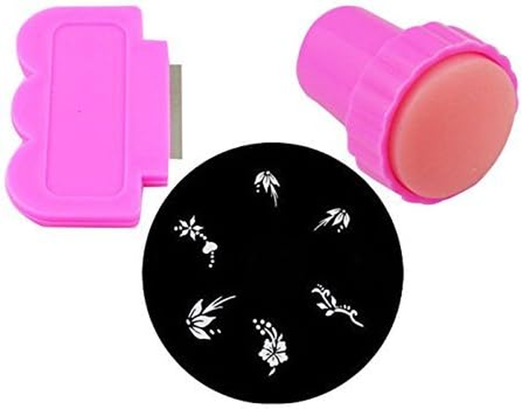 10 X Nail Art Stamp Stamping Plate Set + Tool Stamper Design Kit image number 2
