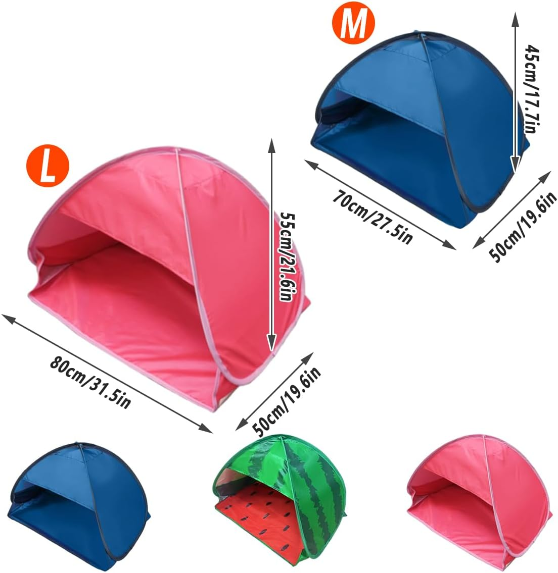 AIMALL Outdoor Beach Sunshade Tent, Automatic Quick Open, Portable UV Protection, Beach Tent for Sunbathing, Available in M ​​And L Sizes image number 1
