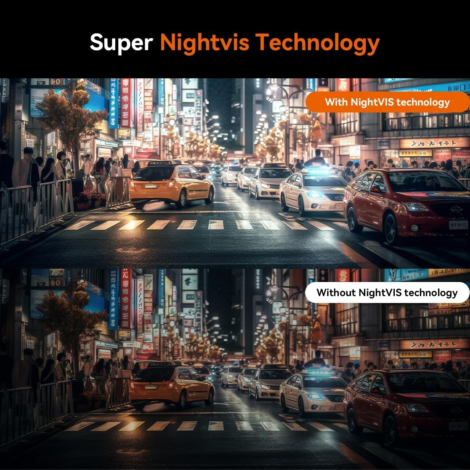 DDPAI Car Dash Cam 1296P+1080P Front and Rear Built-In Wifi G-Sensor with Smart APP Control, Night Vision, WDR, Loop Recording, Collision Lock, 24 Hours Parking Monitor, Support 256GB TF Card, N1 Dual image number 6