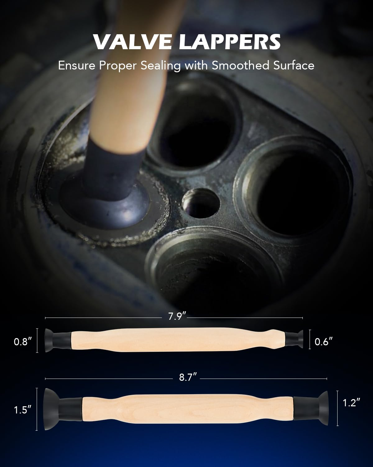 Orionmotortech 10Pcs Solid Valve Spring Compressor, Auto Compression Clamp Tool Service Kit for Motorcycle, ATV, Car, Small Engine Vehicle Equipment - Blue image number 6