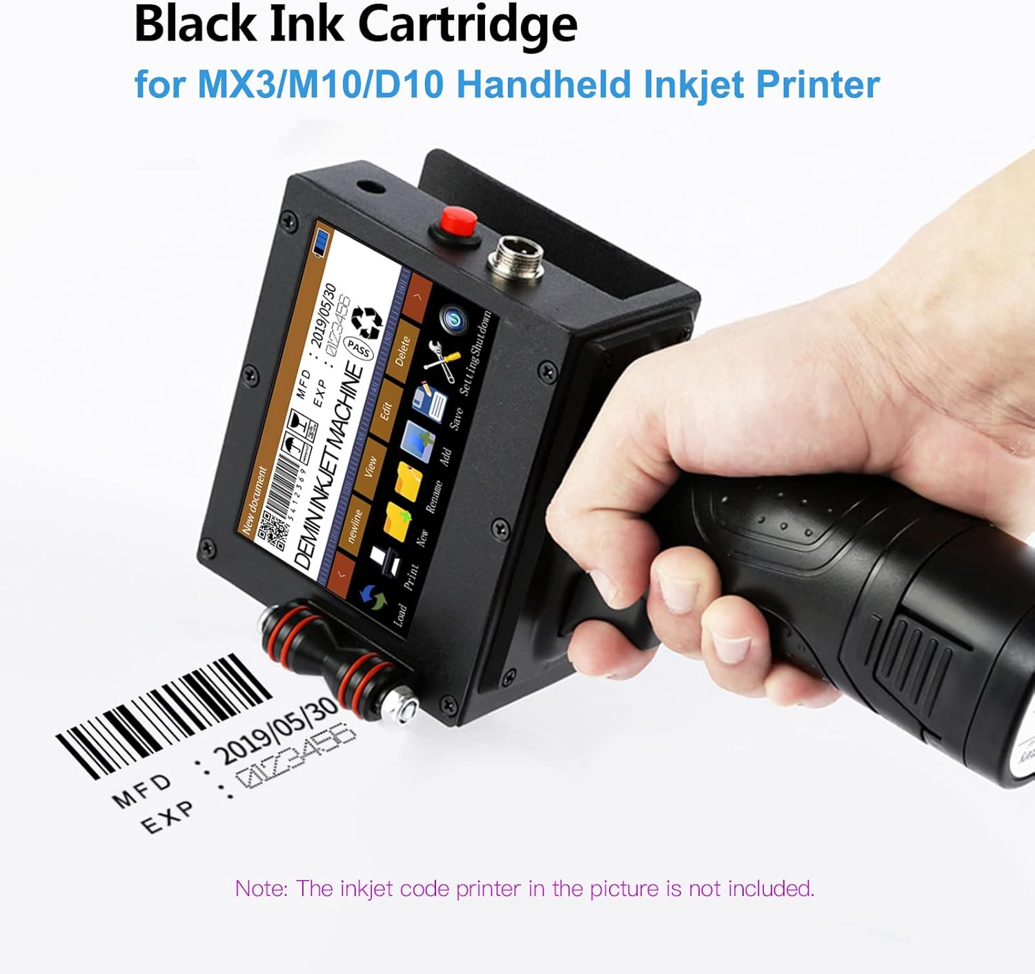 Ink Cartridge Replacement Quick-Drying 45Ml for MX3 M10 D10 Handheld Inkjet Printer(Yellow) - Green image number 5