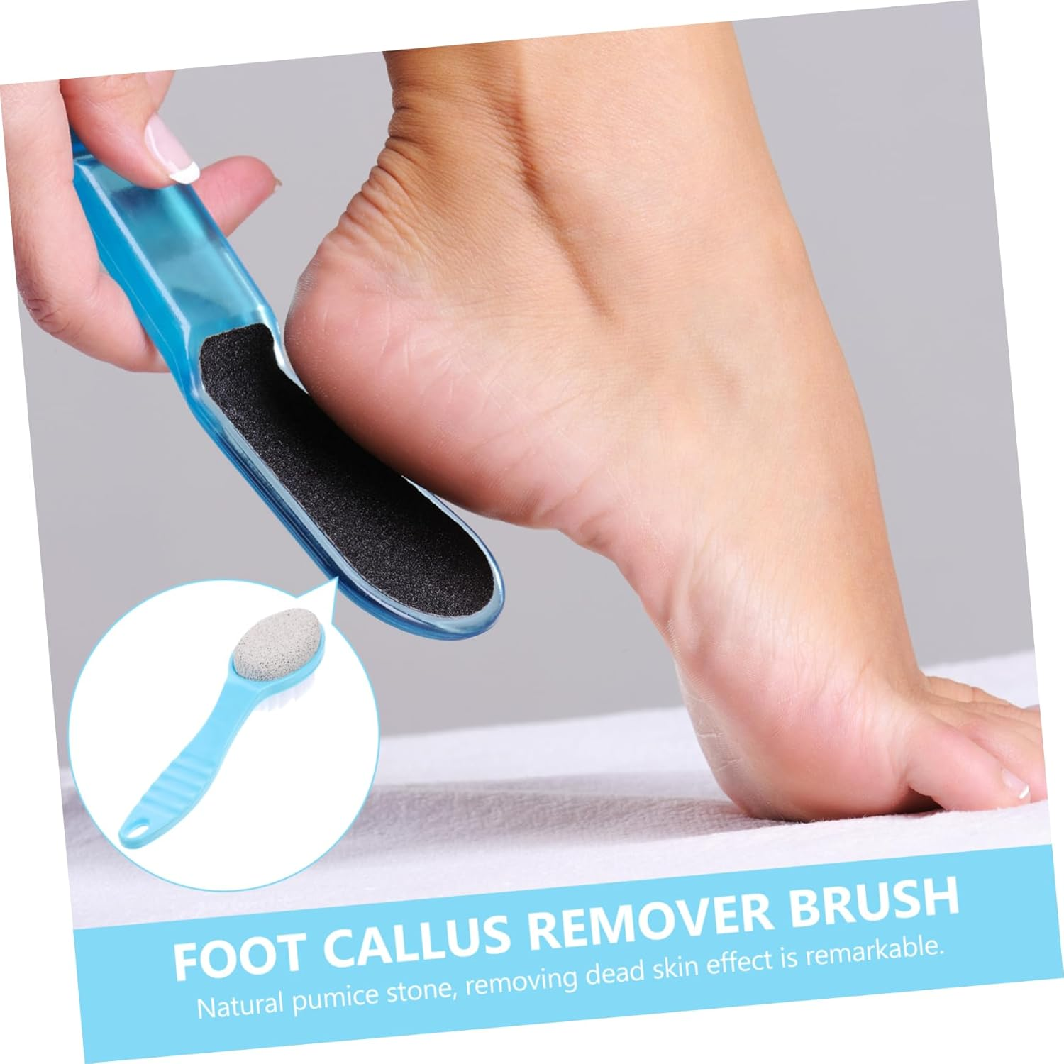 WOONEKY Foot Scrubbing Brush Foot Dead Skin Brush Portable Foot Exfoliator Brush Foot Scrubber Brush Pumice image number 3