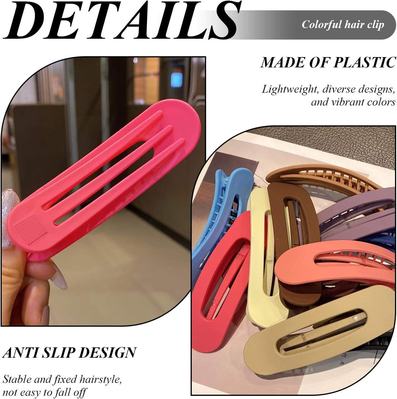 Pack of 12 Colourful Hair Pins, Non-Slip Hair Pins, Cute Hair Pins, Hair Styling Accessories, Women'S Hair Accessories. image number 3