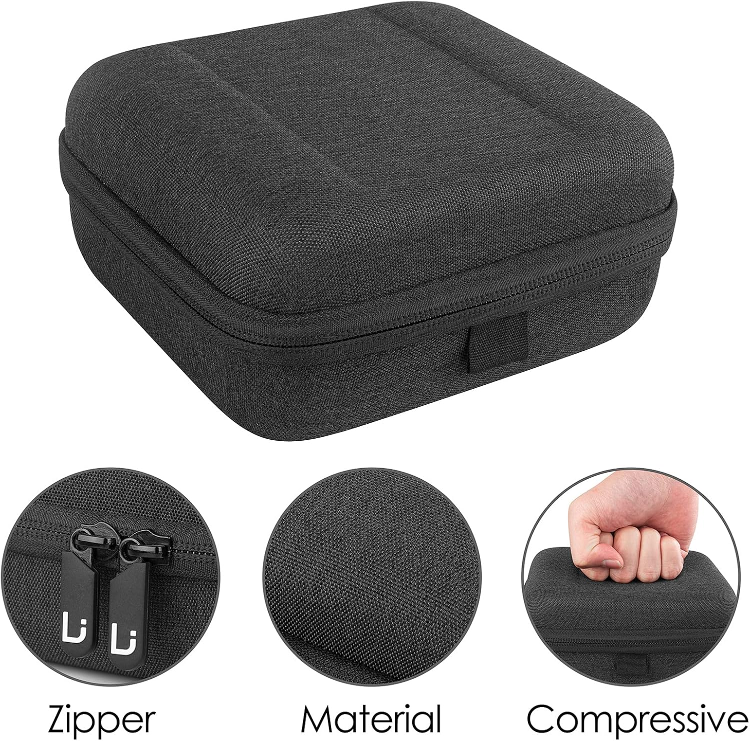 Linkidea Small Hard Case Battery Organizer Storage Box, Batteries Carrying Holder Container - Holds 31 Various Sizes AA AAA 9V C D Batteries (Dark Grey) image number 5