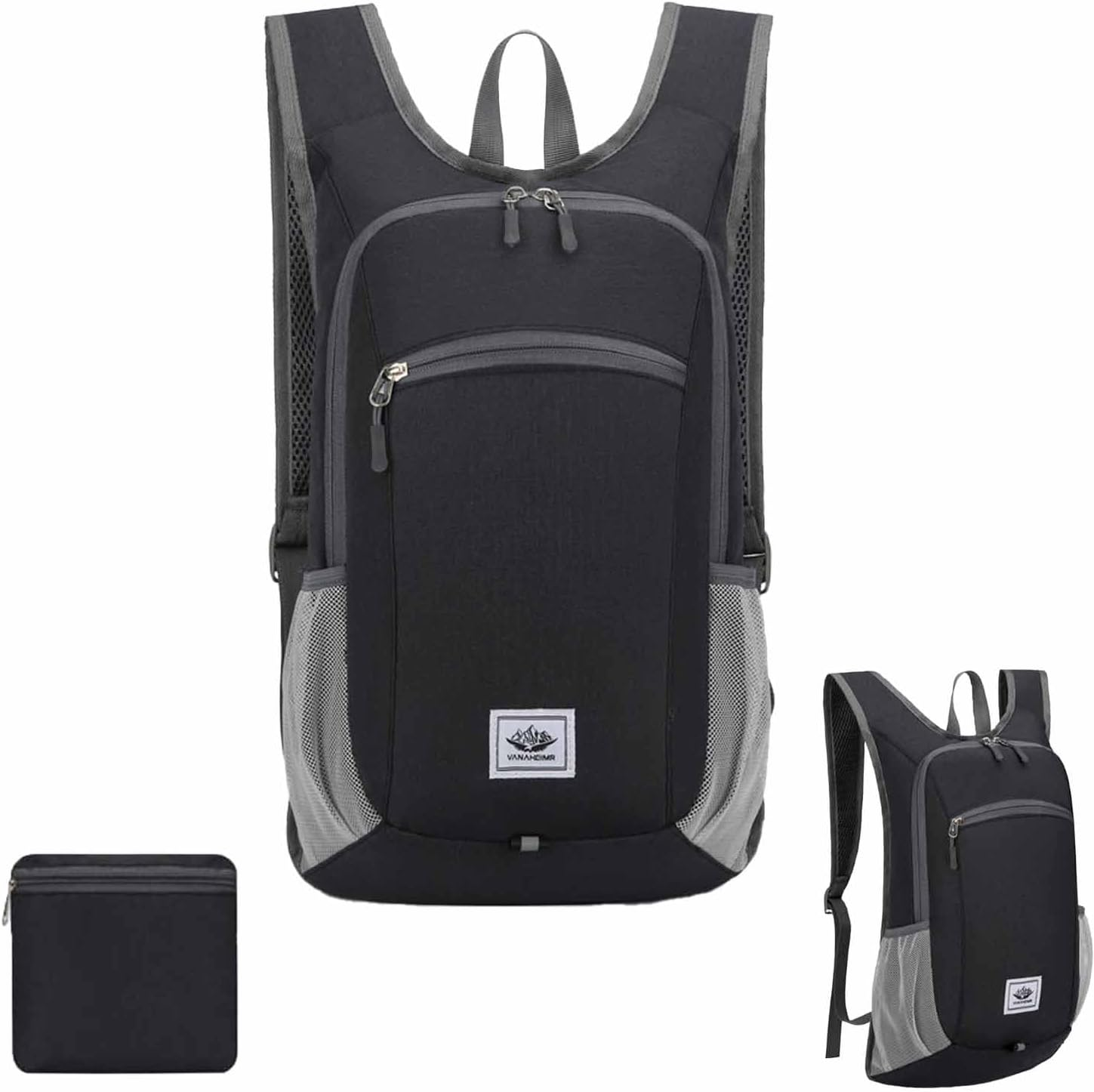 Mountaineering Folding Backpack, 12L Small Travel Backpack, Lightweight Foldable, Daypack Packable Camping Backpack, for Women Men