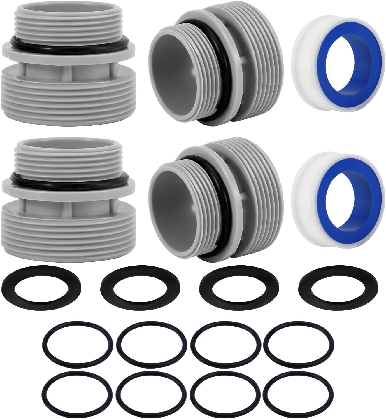 4560 Pool Hose Adapter Kit, Easy to Install Hose Fittings Ground Part Compatible with Intex Hayward Coleman Pool Filter Pump Adapter 40Mm to 1 1/2 Inch Kit image number 2