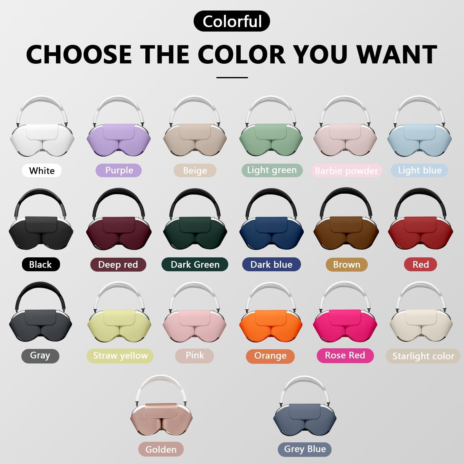 For Airpods Max Smart Case Cover, Soft PU Leather Protective Cover Accessories for Airpod Max with Sleep Mode, Anti-Scratch & Anti-Dust Travel Carrying Case for Airpods Pro Max Headphones 1/2, Black - Pink image number 4